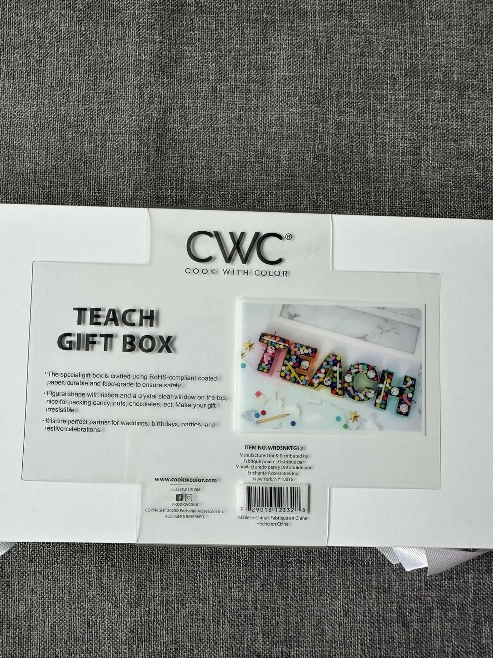 3pc Cook With Color CWC Teacher Teach Fillable Gift Box